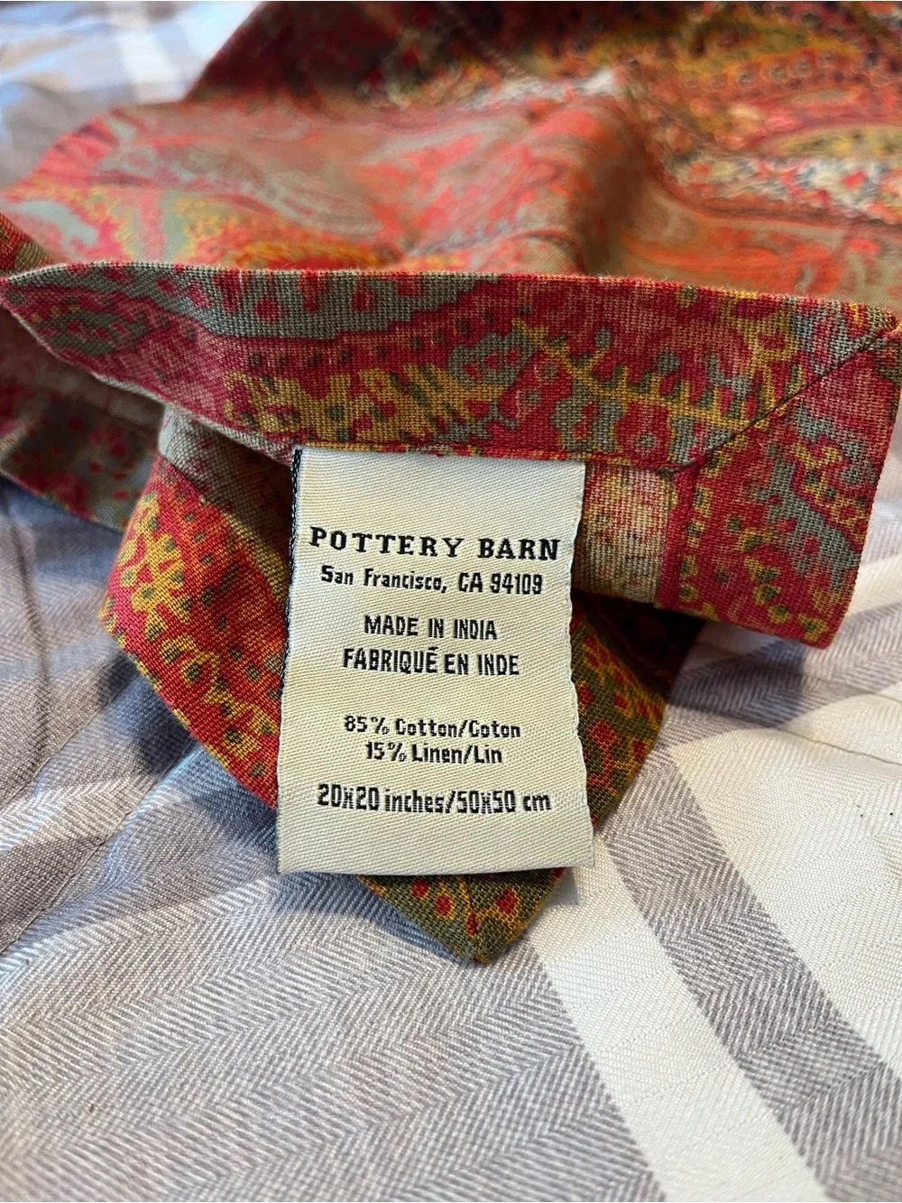 Pottery Barn Red Multi Paisley Napkins or Placemats Set